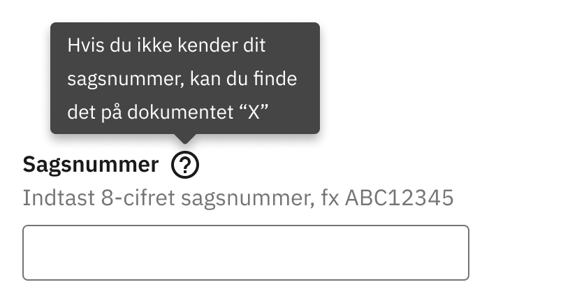 Eksempel på, hvilken information man kan sætte som tooltip